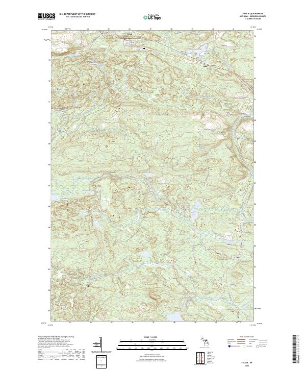 Felch, MI — USGS 7.5-minute topo (2023)