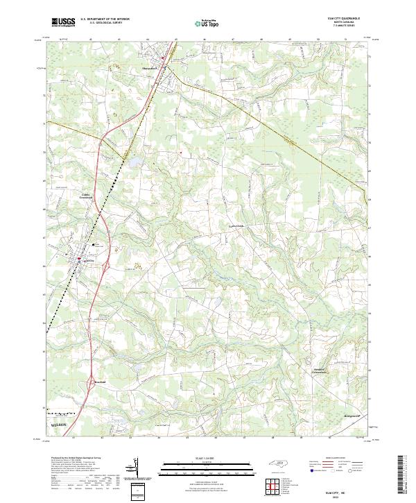Elm City, NC — USGS 7.5-minute topo (2022)