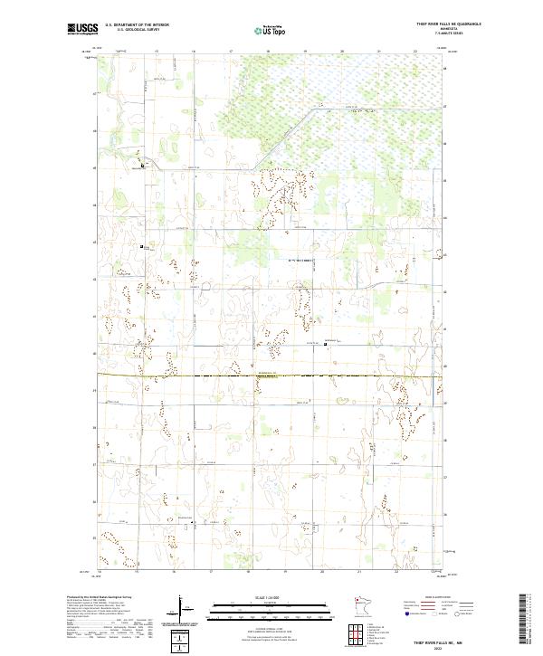 Thief River Falls NE, MN — USGS 7.5-minute topo (2022)