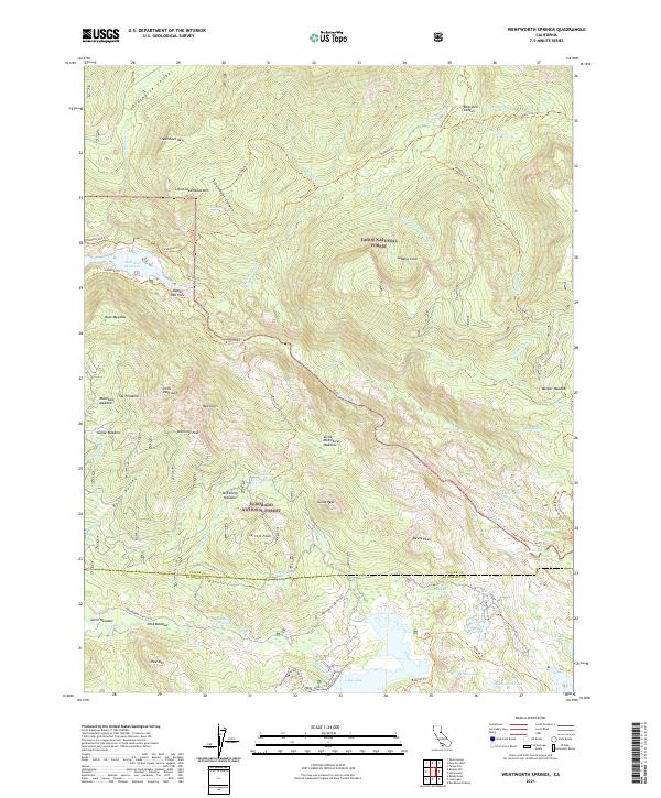 Wentworth Springs, CA — USGS 7.5-minute topo (2021)