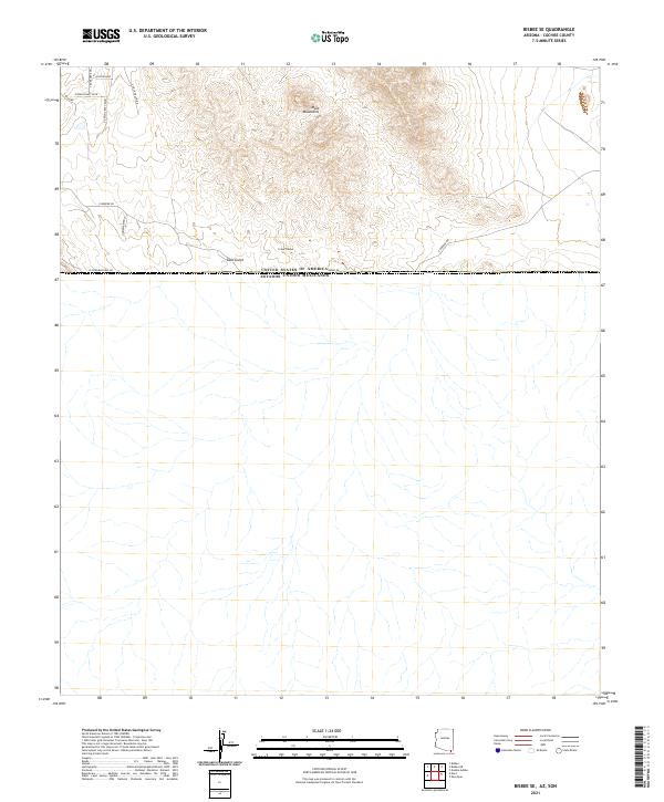 Bisbee SE, AZ,SON, US — USGS 7.5-minute topo (2021)