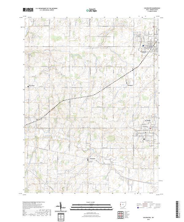 Coldwater, OH — USGS 7.5-minute topo (2023)