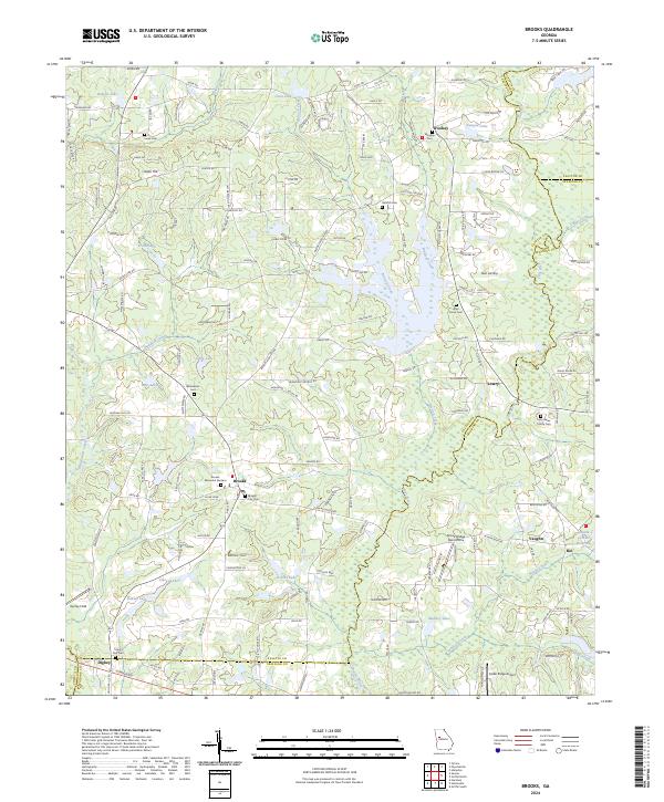 Brooks, GA — USGS 7.5-minute topo (2024)