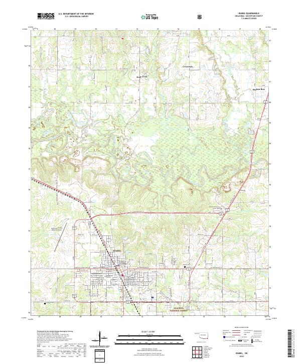 Idabel, OK — USGS 7.5-minute topo (2022)
