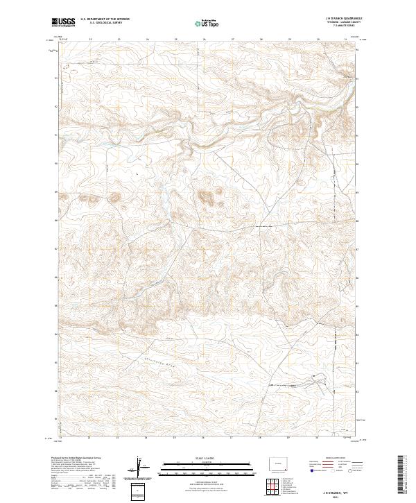 J H D Ranch, WY — USGS 7.5-minute topo (2021)