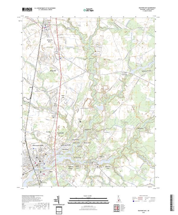 Seaford East, DE — USGS 7.5-minute topo (2023)