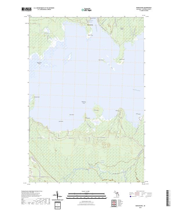 Munuscong, MI — USGS 7.5-minute topo (2023)