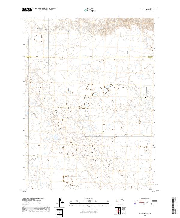 Big Springs NW, NE — USGS 7.5-minute topo (2021)