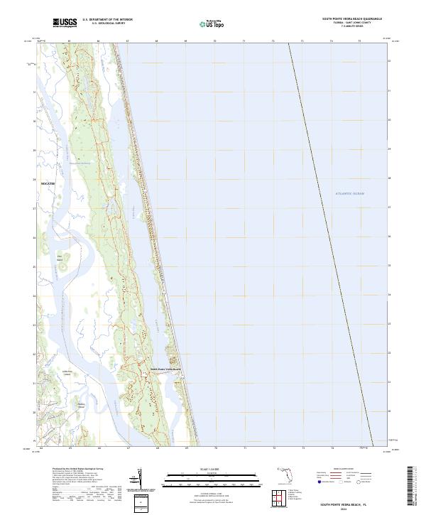 South Ponte Vedra Beach, FL — USGS 7.5-minute topo (2024)