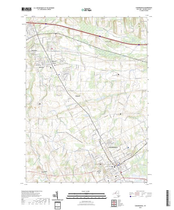 Canandaigua, NY — USGS 7.5-minute topo (2023)