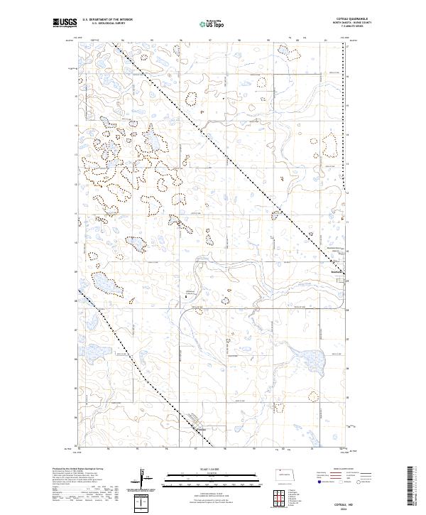 Coteau, ND — USGS 7.5-minute topo (2024)