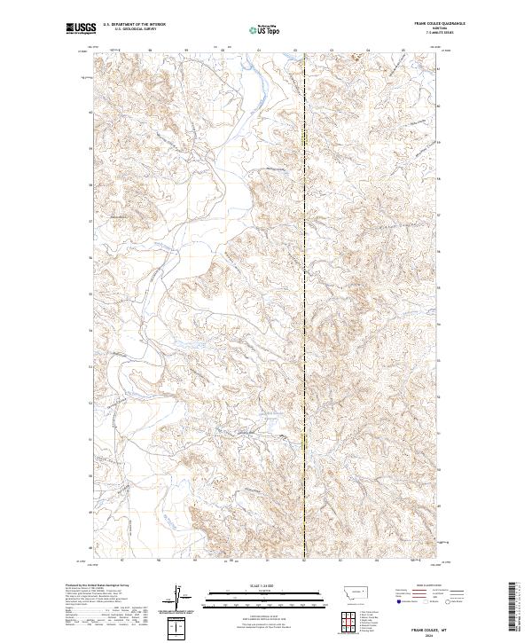 Frank Coulee, MT — USGS 7.5-minute topo (2024)