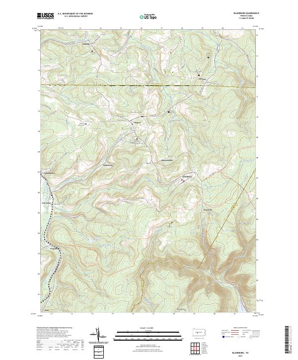 Blandburg, PA — USGS 7.5-minute topo (2023)