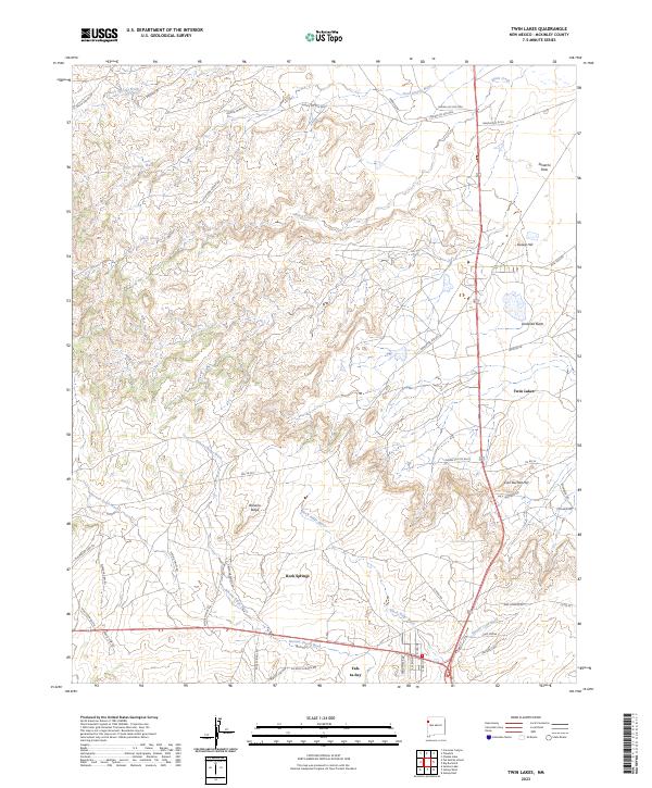 Twin Lakes, NM — USGS 7.5-minute topo (2023)