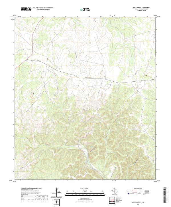 Devils Sinkhole, TX — USGS 7.5-minute topo (2022)