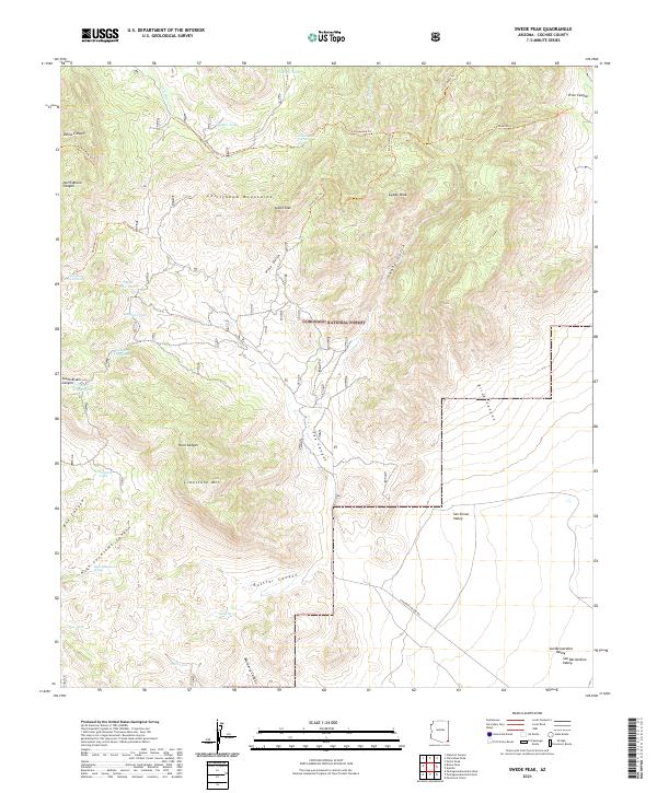 Swede Peak, AZ — USGS 7.5-minute topo (2021)