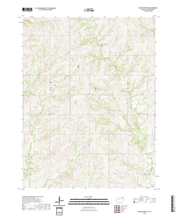 Soldier Creek SE, KS — USGS 7.5-minute topo (2022)