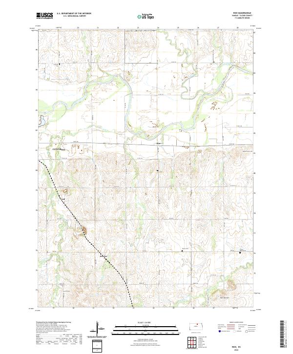 Rice, KS — USGS 7.5-minute topo (2022)