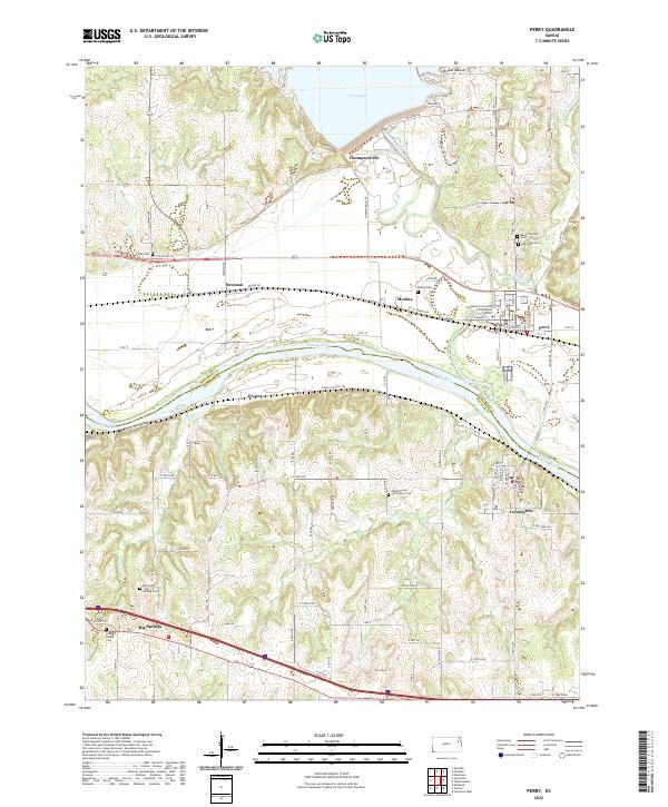 Perry, KS — USGS 7.5-minute topo (2022)