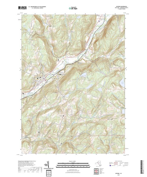 Oxford, NY — USGS 7.5-minute topo (2023)