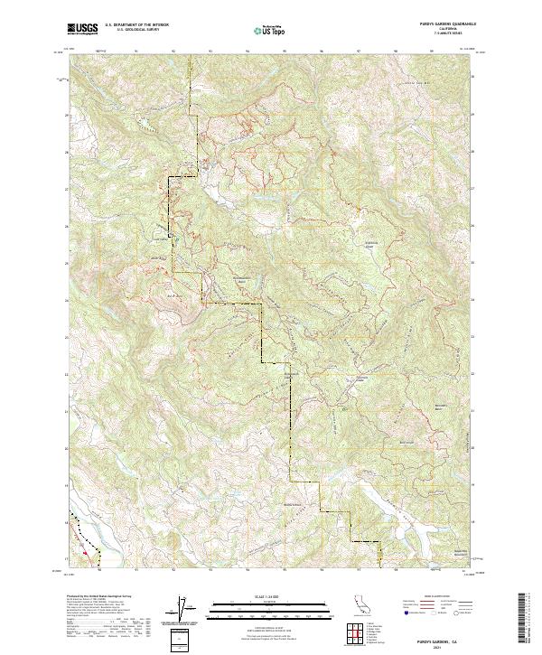 Purdys Gardens, CA — USGS 7.5-minute topo (2021)