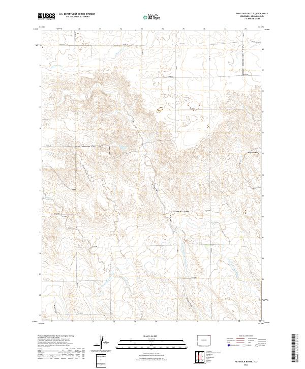 Haystack Butte, CO — USGS 7.5-minute topo (2022)