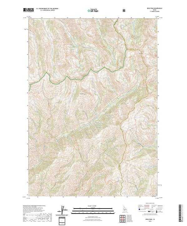 Ross Peak, ID — USGS 7.5-minute topo (2023)