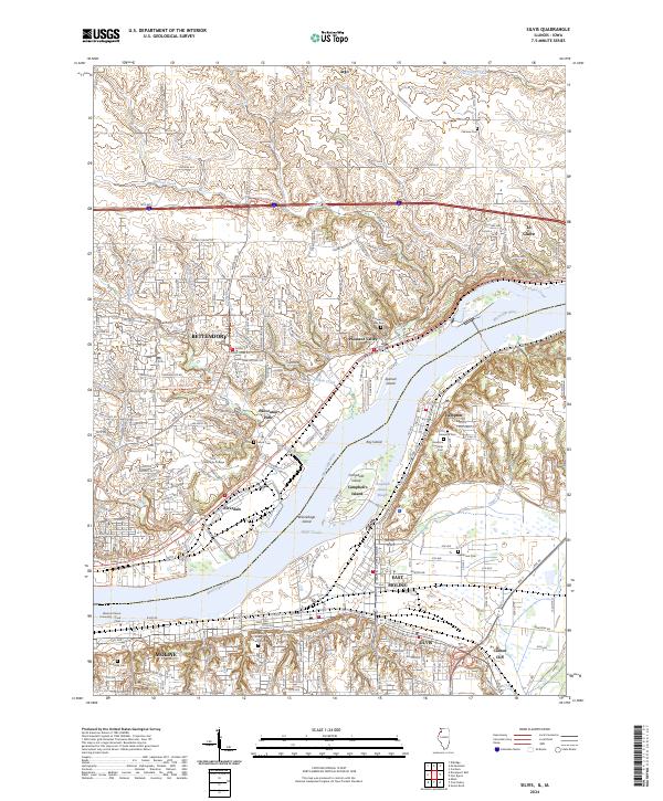 Silvis, IL-IA — USGS 7.5-minute topo (2024)