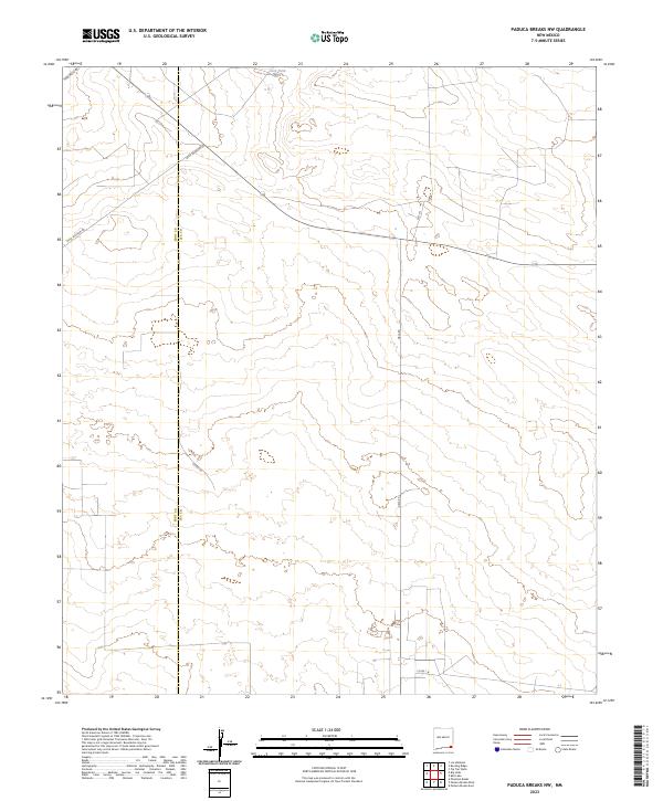 Paduca Breaks NW, NM — USGS 7.5-minute topo (2023)