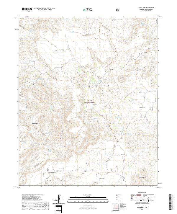 Smith Mesa, AZ — USGS 7.5-minute topo (2021)