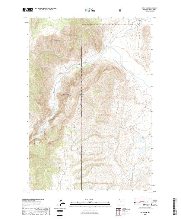 Bald Peak, WY — USGS 7.5-minute topo (2021)