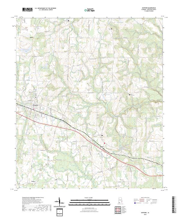 Ashford, AL — USGS 7.5-minute topo (2024)