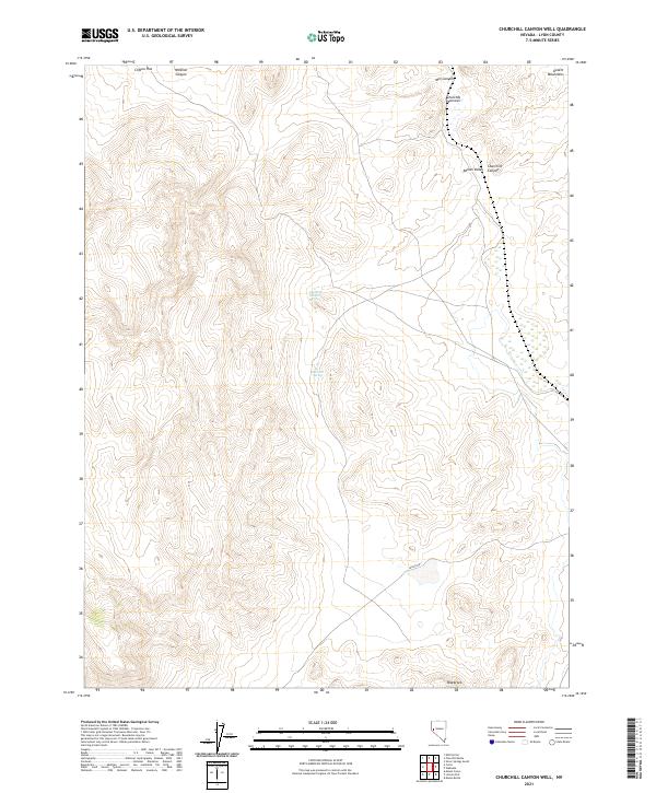 Churchill Canyon Well, NV — USGS 7.5-minute topo (2021)