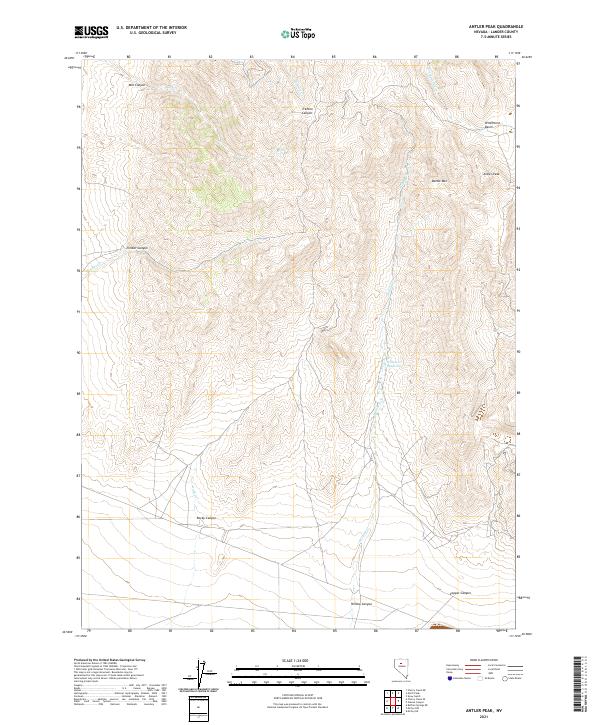 Antler Peak, NV — USGS 7.5-minute topo (2021)