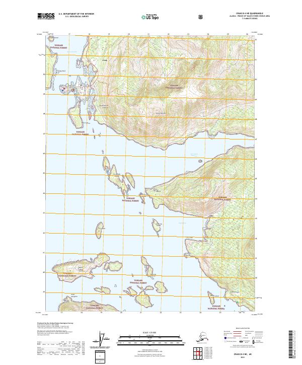 Craig B-4 NE, AK — USGS 7.5-minute topo (2021)