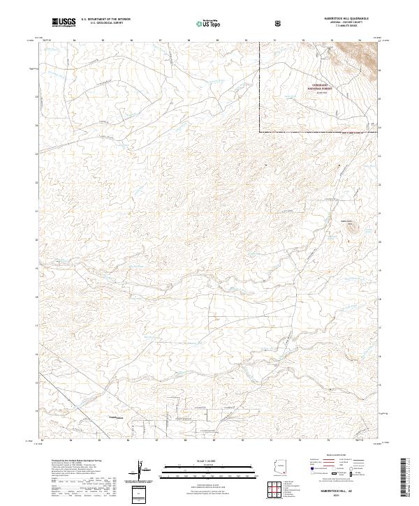 Haberstock Hill, AZ — USGS 7.5-minute topo (2021)