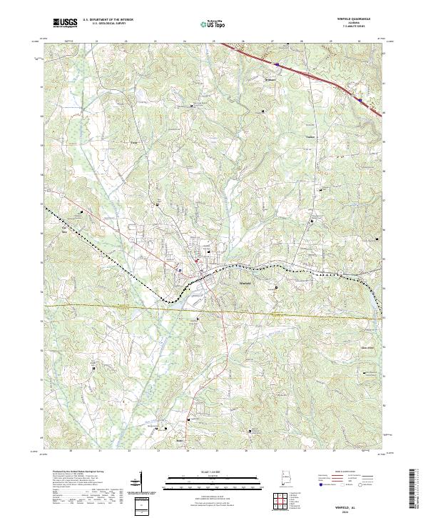 Winfield, AL — USGS 7.5-minute topo (2024)