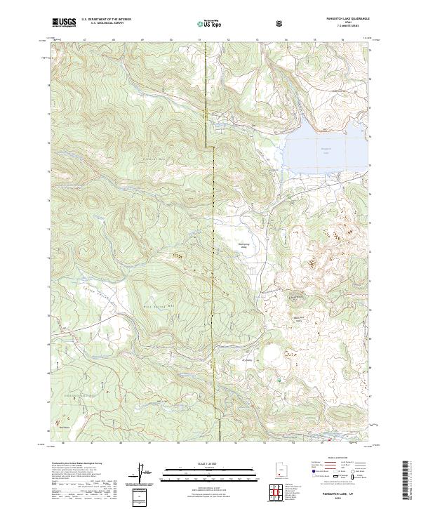 Panguitch Lake, UT — USGS 7.5-minute topo (2023)
