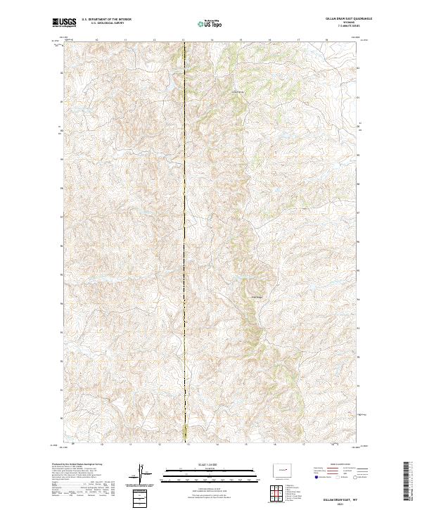 Gillam Draw East, WY — USGS 7.5-minute topo (2021)