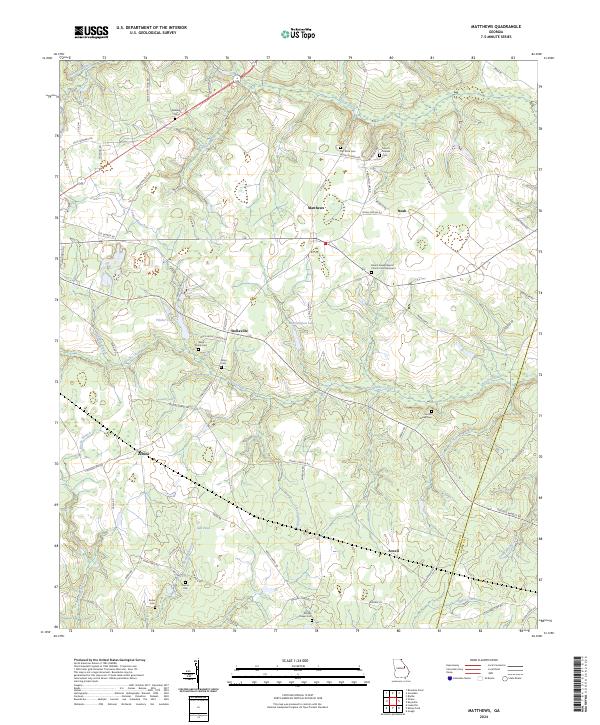 Matthews, GA — USGS 7.5-minute topo (2024)