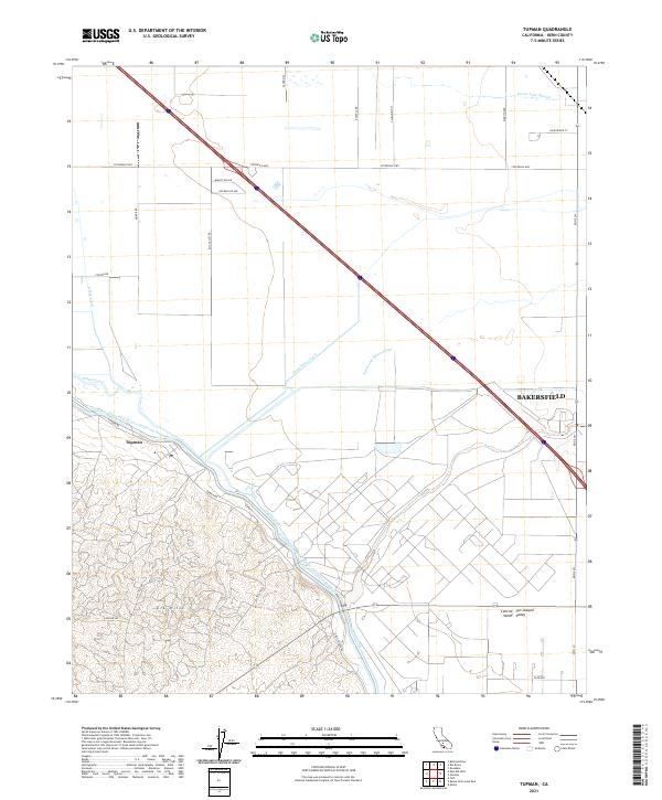 Tupman, CA — USGS 7.5-minute topo (2021)