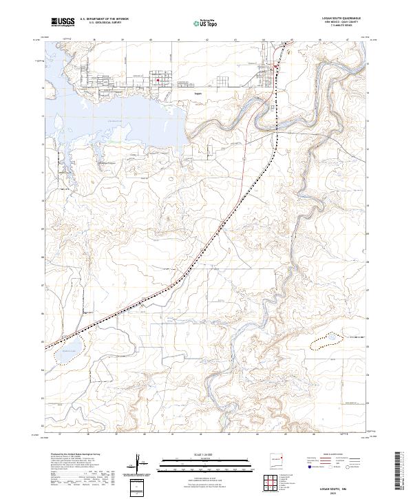 Logan South, NM — USGS 7.5-minute topo (2023)