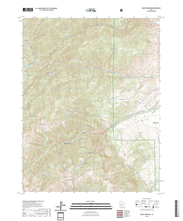Mount Brigham, UT — USGS 7.5-minute topo (2023)