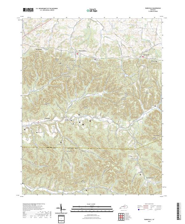 Parksville, KY — USGS 7.5-minute topo (2022)