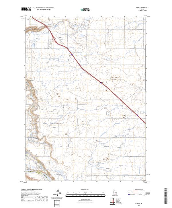Tuttle, ID — USGS 7.5-minute topo (2024)