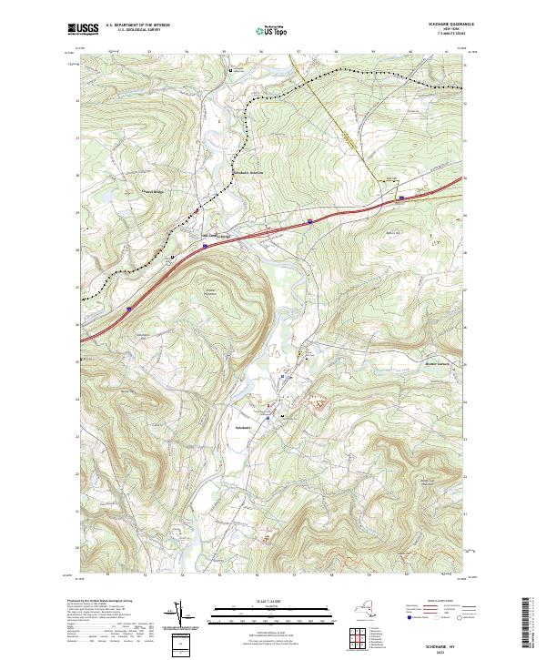 Schoharie, NY — USGS 7.5-minute topo (2023)