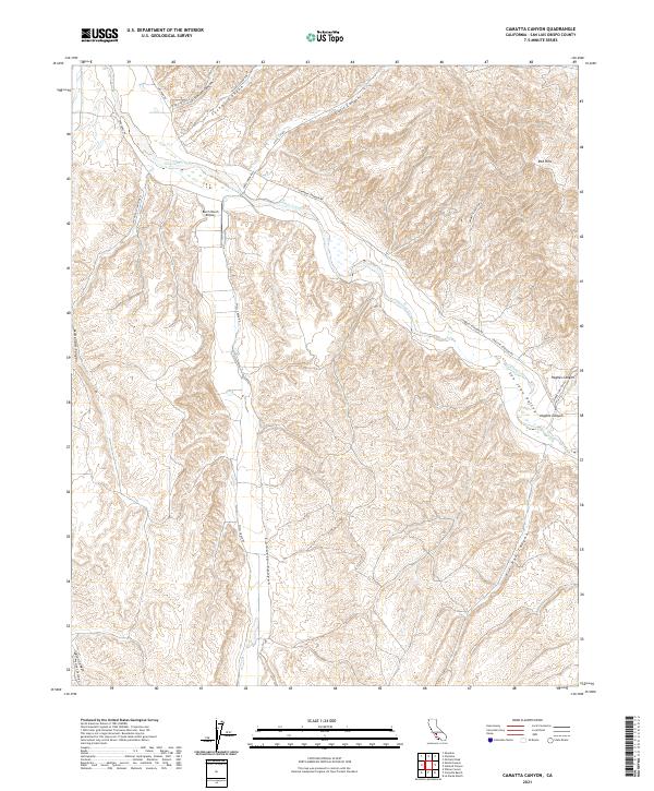 Camatta Canyon, CA — USGS 7.5-minute topo (2021)