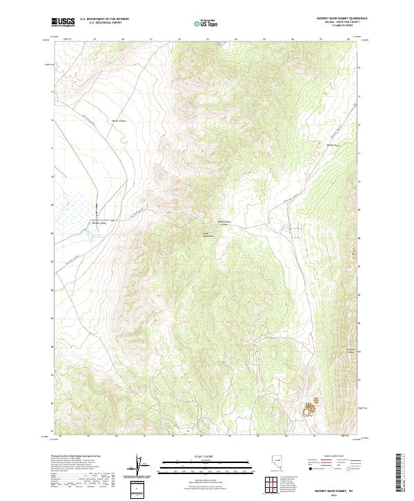 Mooney Basin Summit, NV — USGS 7.5-minute topo (2021)
