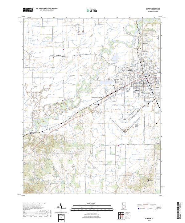 Seymour, IN — USGS 7.5-minute topo (2022)
