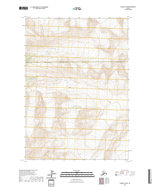 Valdez A-2 NW, AK — USGS 7.5-minute topo (2023)